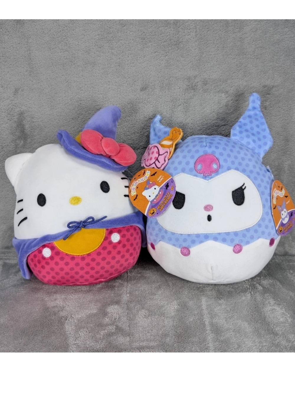 Squishmallows Hello Kitty 8" Soft Plush Lot Of 2 Hello Kitty & Kuromi 2025 NWT